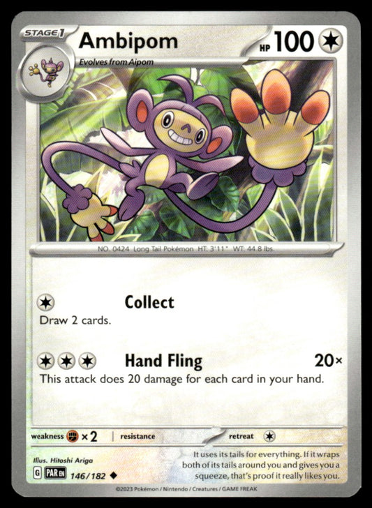Ambipom 146/182 Uncomon - Paradox Rift - Scarlet & Violet