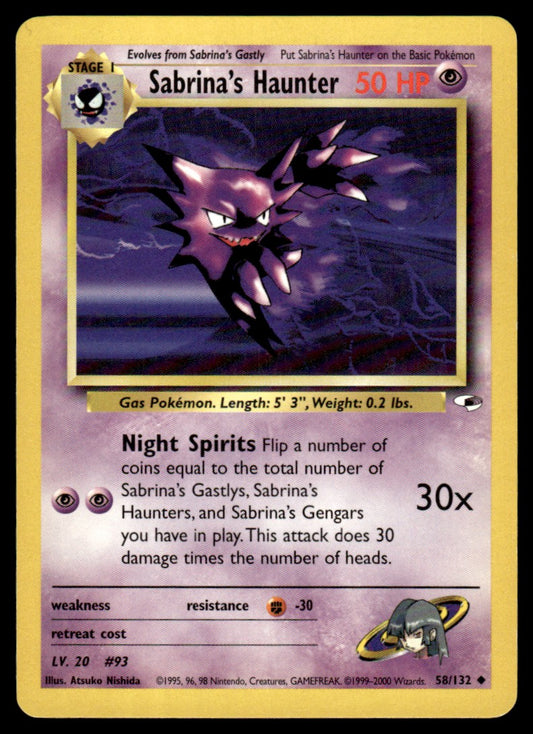 LP Sabrina’s Haunter 58 No Holo - Gym Heroes