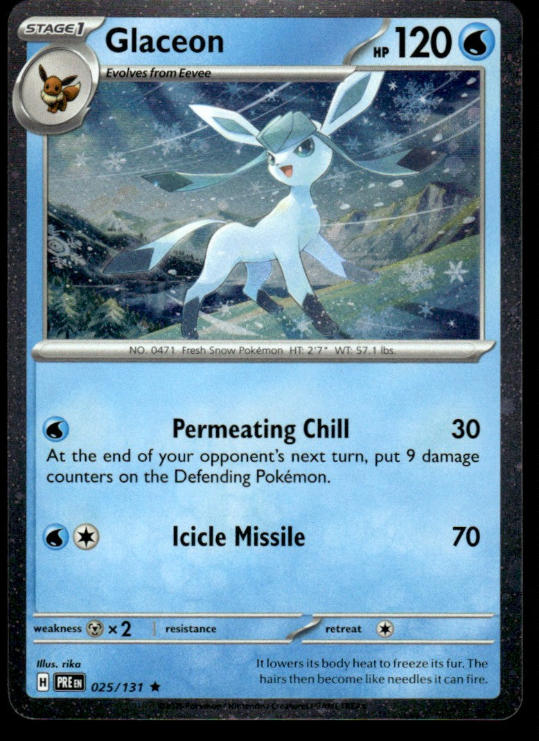 Glaceon (Cosmo Holo) 025/131 - Prismatic Evolutions - Scarlet & Violet