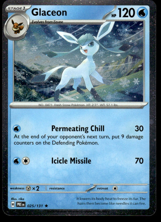 Glaceon (Cosmo Holo) 025/131 - Prismatic Evolutions - Scarlet & Violet