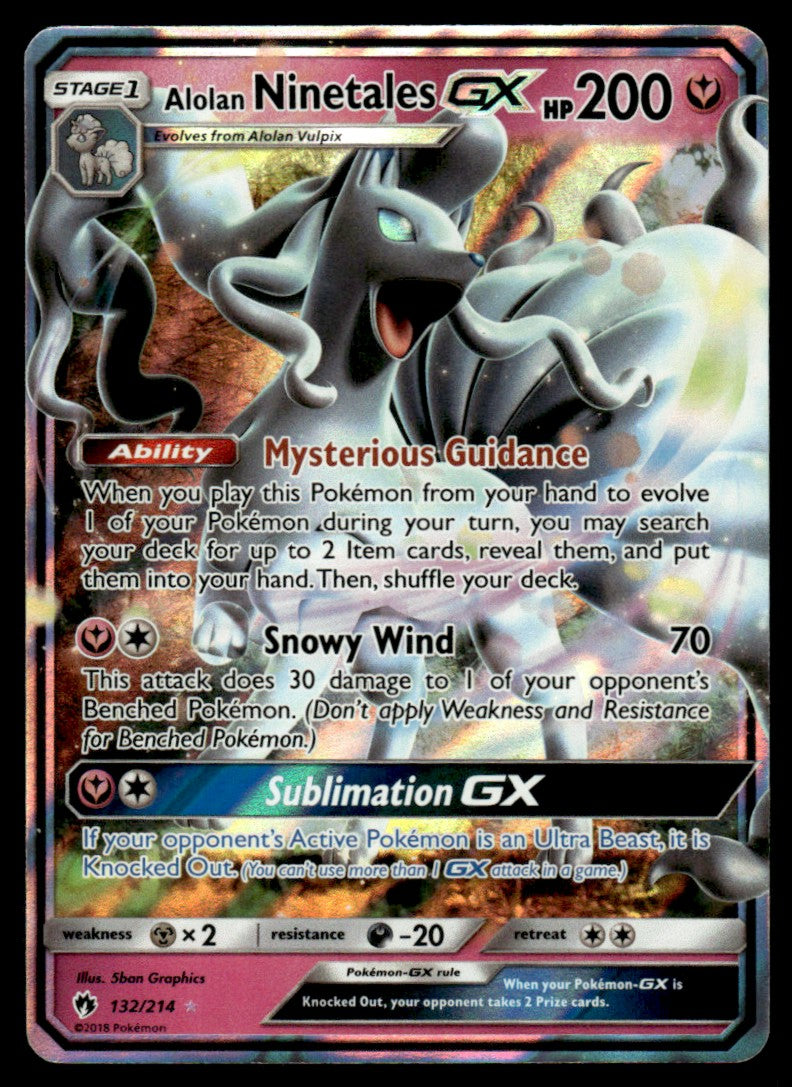 NM Alolan Ninetales-GX 132 - Lost Thunder