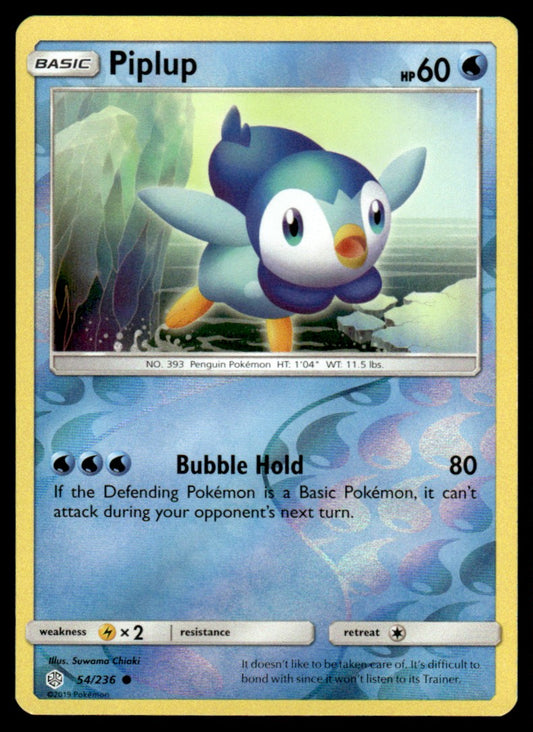 NM - Piplup 54 - Reverse - Cosmic Eclipse