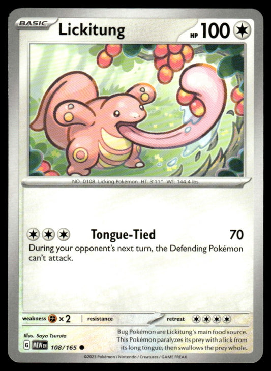 Lickitung 108/165 Comun - Scarlet & Violet - 151 - Scarlet & Violet