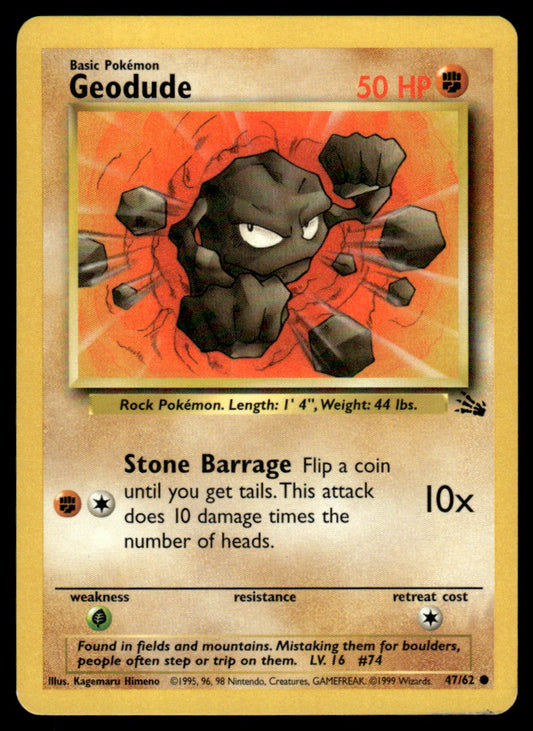 LP Geodude 47 No Holo - Fossil