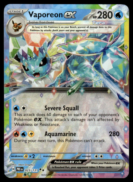 Vaporeon ex 023/131 - Prismatic Evolutions - Scarlet & Violet