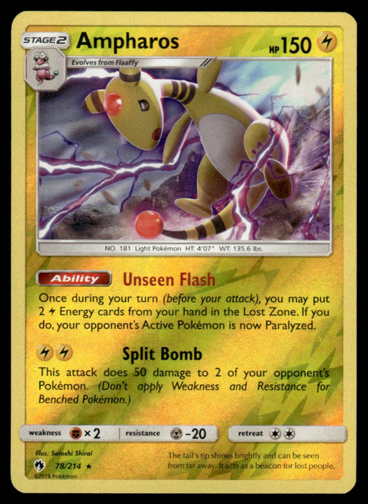 LP - Ampharos 78 - Reverse - Lost Thunder