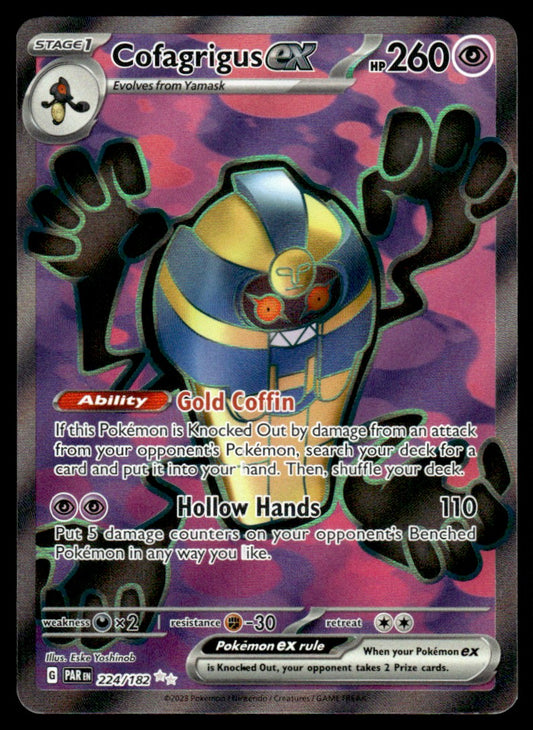 Cofagrigus ex 224/182 - Paradox Rift - Scarlet & Violet