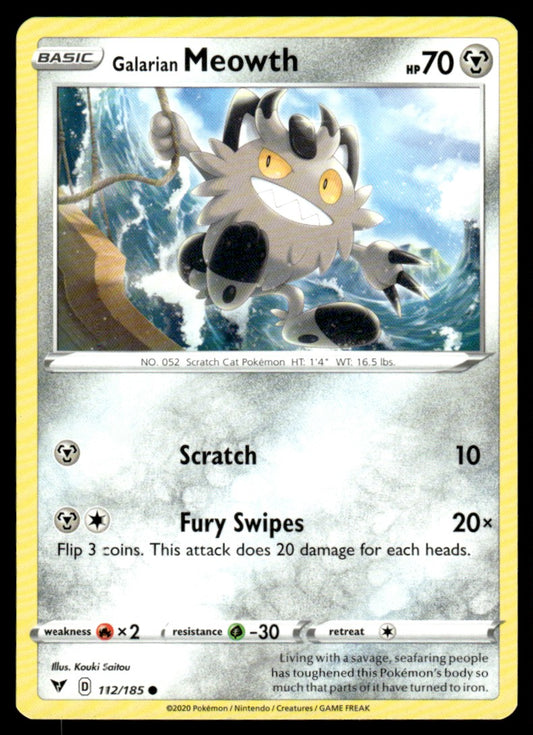 Galarian Meowth 112/185 Comun - Vivid Voltage - Sword & Shield