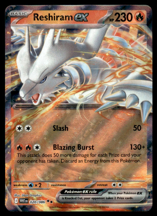 Reshiram ex 020/086 - White Flare - Scarlet & Violet