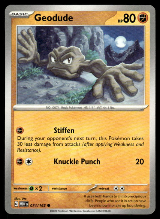 Geodude 074/165 Comun - Scarlet & Violet - 151 - Scarlet & Violet