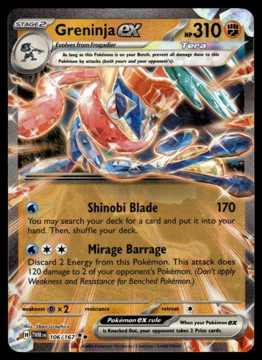 Greninja ex 106/167 - Twilight Masquerade - Scarlet & Violet