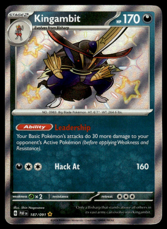 Kingambit 187/091 - Paldean Fates - Scarlet & Violet