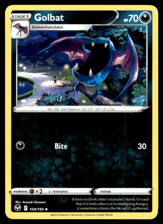 Golbat 104/195 Uncomon - Silver Tempest - Sword & Shield