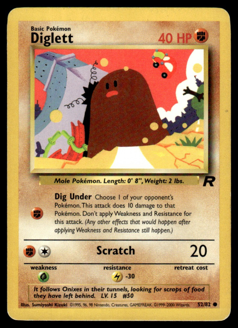 LP Diglett 52 No Holo - Team Rocket