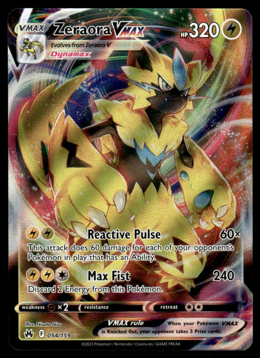 Zeraora VMAX 054/159 - Crown Zenith - Sword & Shield