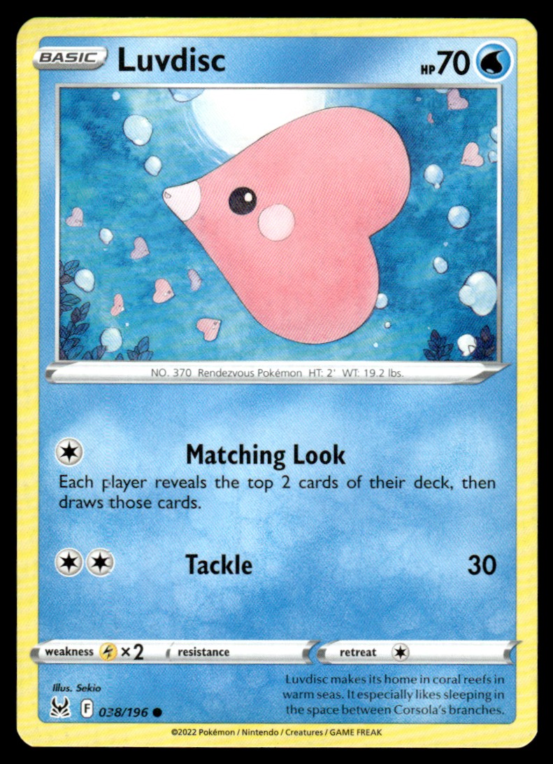 Luvdisc 038/196 Comun - Lost Origin - Sword & Shield