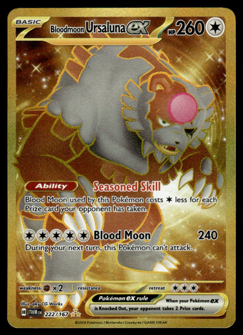 Bloodmoon Ursaluna ex 222/167 - Twilight Masquerade - Scarlet & Violet