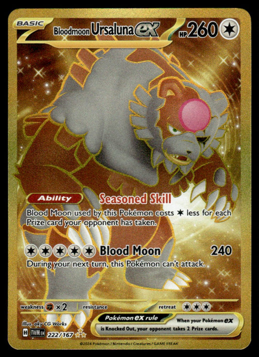 Bloodmoon Ursaluna ex 222/167 - Twilight Masquerade - Scarlet & Violet