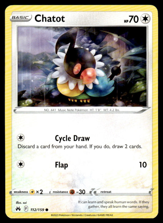 Chatot 112/159 Comun - Crown Zenith - Sword & Shield