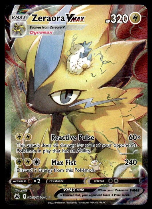 Zeraora VMAX GG42/GG70 - Crown Zenith - Galarian Gallery - Sword & Shield