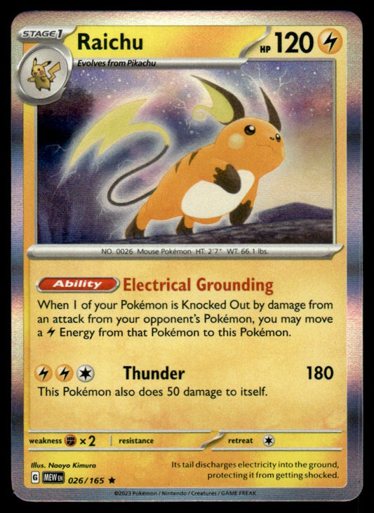 Raichu 026/165 Holo - Scarlet & Violet - 151 - Scarlet & Violet