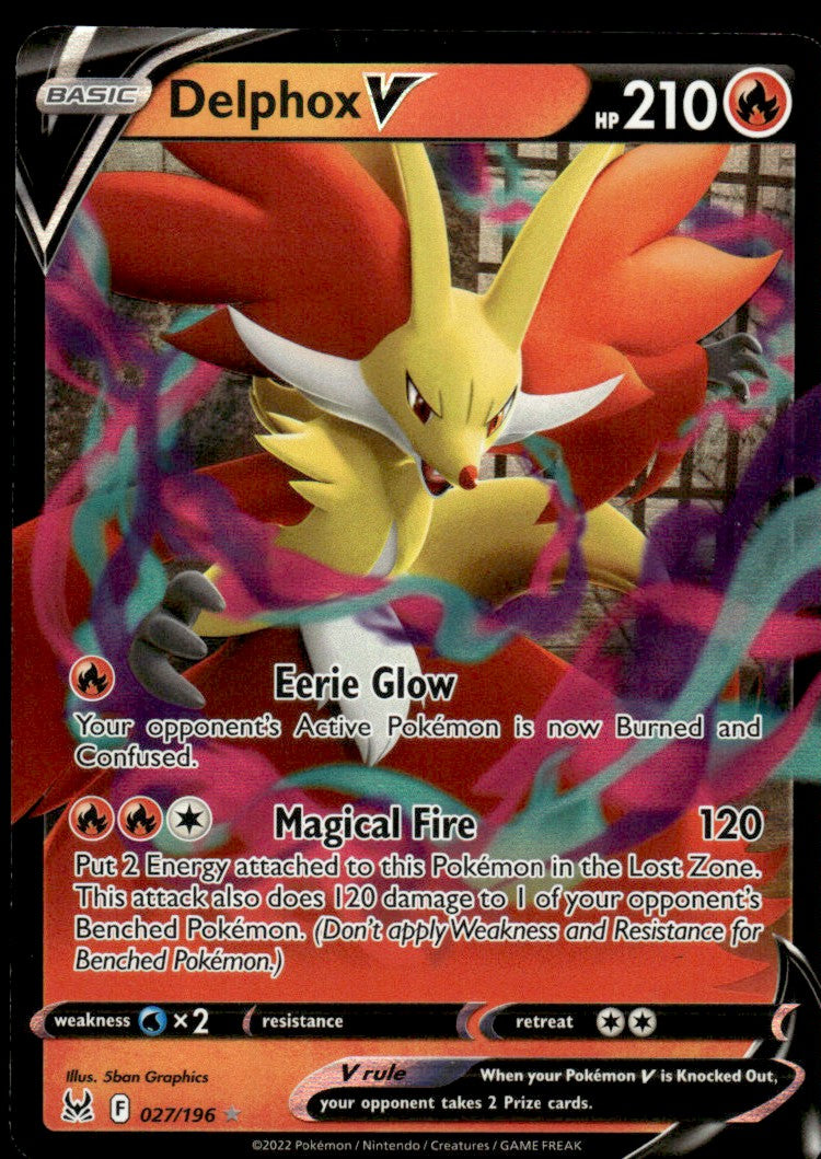 Delphox V 027/196 - Lost Origin - Sword & Shield