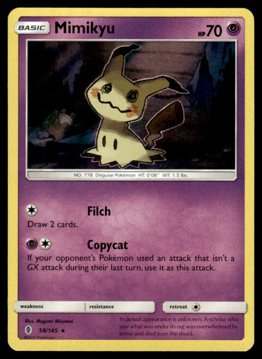 NM - Mimikyu 58 - Holo - Guardians Rising