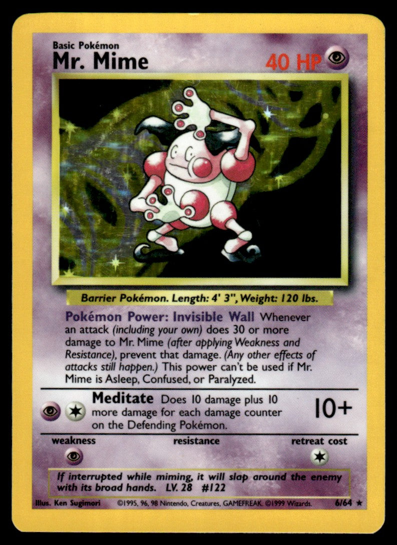 Mr. Mime Holo - MP - Jungle No Symbol Error