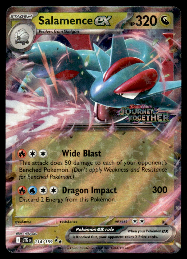 Salamence ex (Stamped) 114/159 - Journey Together - Scarlet & Violet