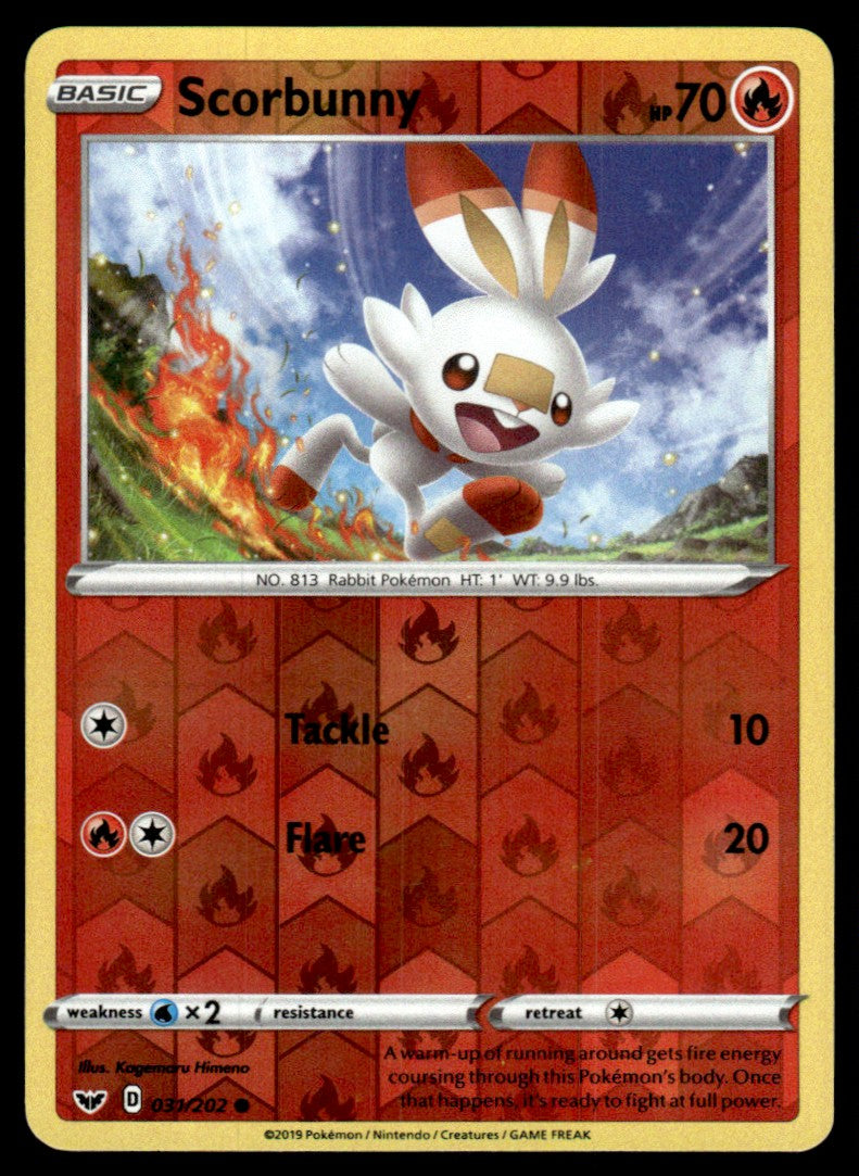 Scorbunny 031/202 Reverse - Sword & Shield Base Set - Sword & Shield