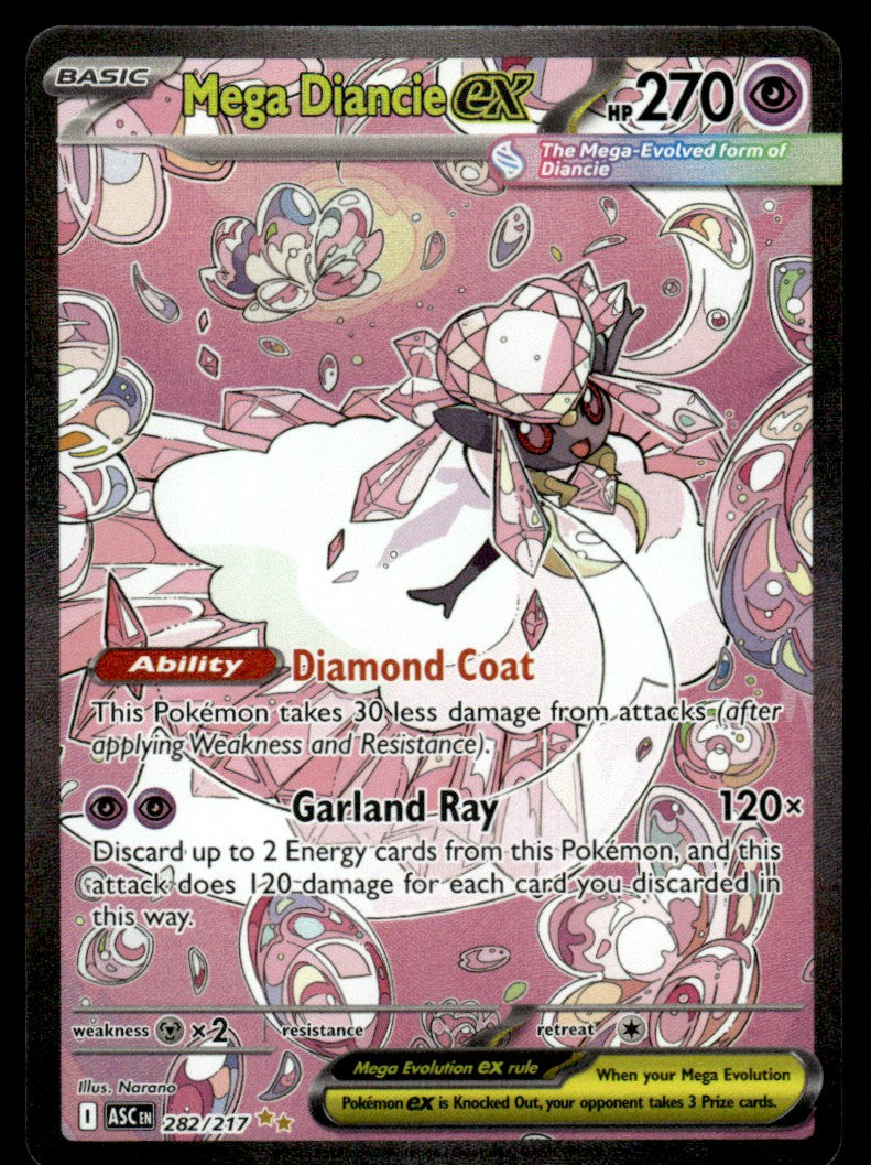 Mega Diancie ex 282/217 - Ascended Heroes - Mega Evolution