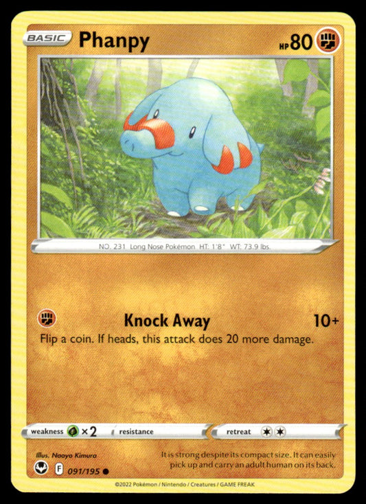 Phanpy 091/195 Comun - Silver Tempest - Sword & Shield