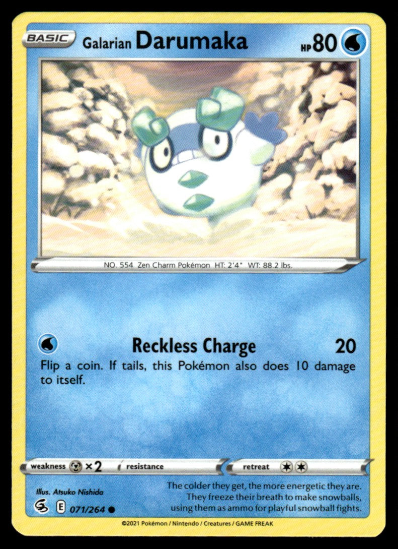 Galarian Darumaka 071/264 Comun - Fusion Strike - Sword & Shield