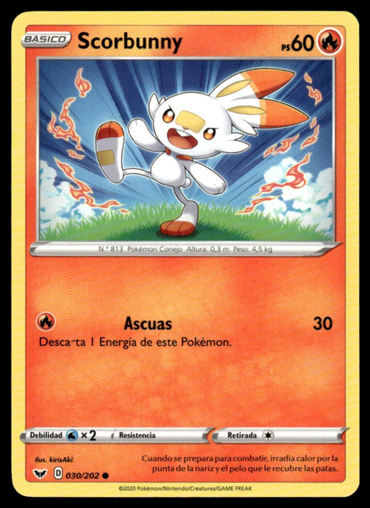 Scorbunny 030/202 Comun - Sword & Shield Base Set - Sword & Shield