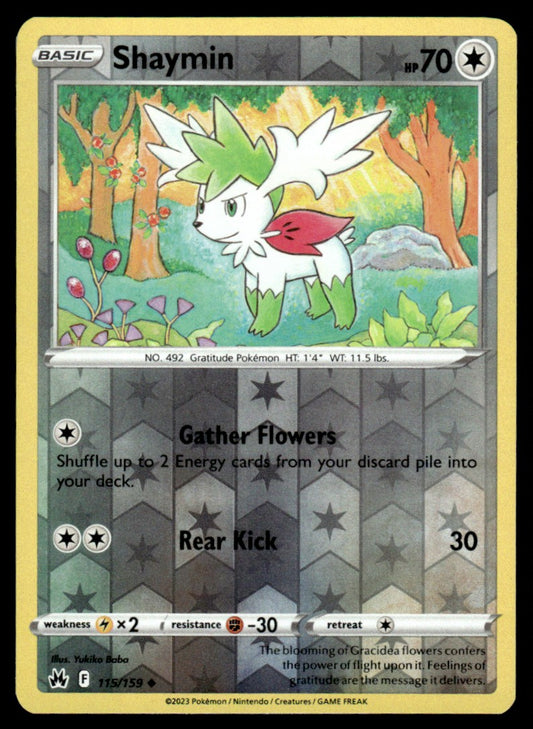 Shaymin 115/159 Reverse - Crown Zenith - Sword & Shield