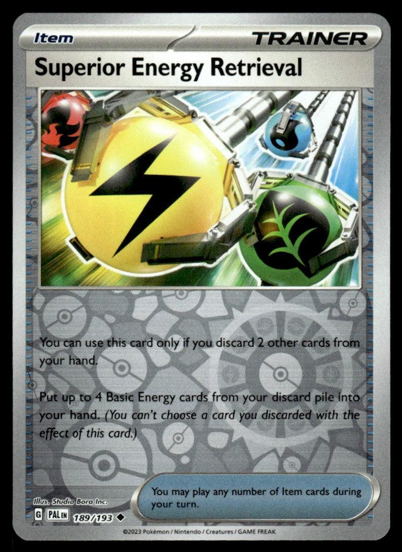 Superior Energy Retrieval 189/193 Reverse - Paldea Evolved - Scarlet & Violet