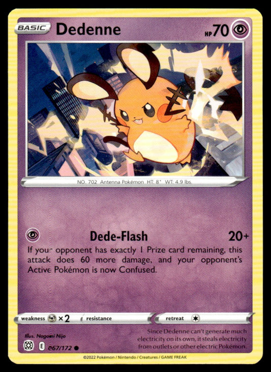 Dedenne 067/172 Comun - Brilliant Stars - Sword & Shield