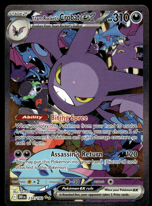 Team Rocket's Crobat ex 234/182 - Destined Rivals - Scarlet & Violet