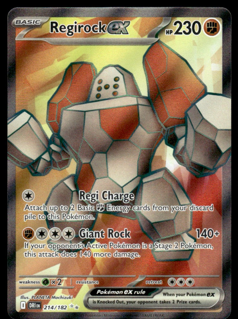 Regirock ex 214/182 - Destined Rivals - Scarlet & Violet
