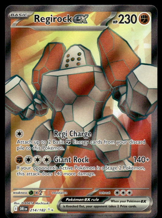 Regirock ex 214/182 - Destined Rivals - Scarlet & Violet