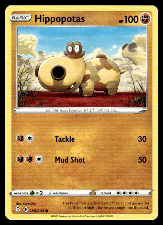 Hippopotas 084/203 Comun - Evolving Skies - Sword & Shield
