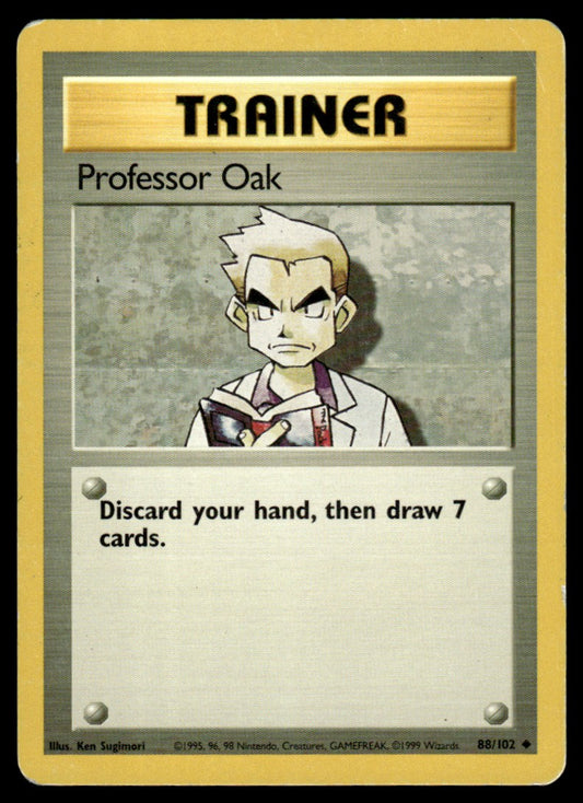 LP Professor Oak 88 No Holo - Base Set