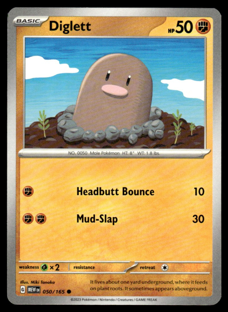 Diglett 050/165 Comun - Scarlet & Violet - 151 - Scarlet & Violet