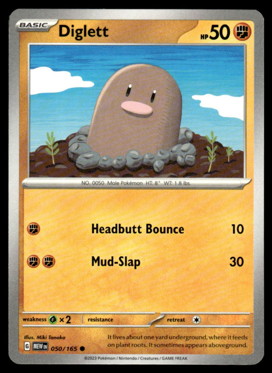 Diglett 050/165 Comun - Scarlet & Violet - 151 - Scarlet & Violet