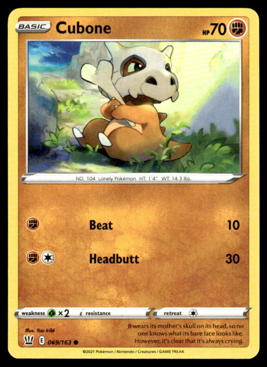 Cubone 069/163 Comun - Battle Styles - Sword & Shield