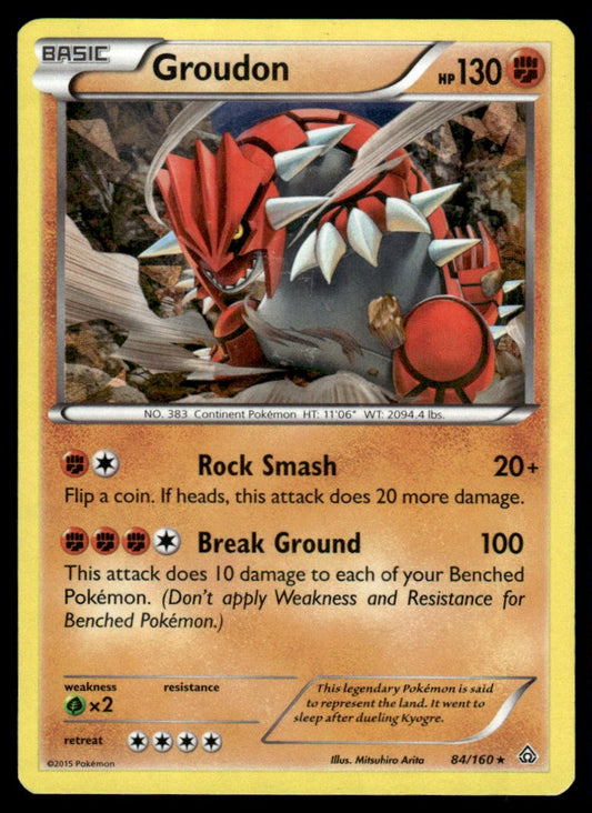 NM - Groudon (Craked Ice Holo) 84 - Holo - Primal Clash
