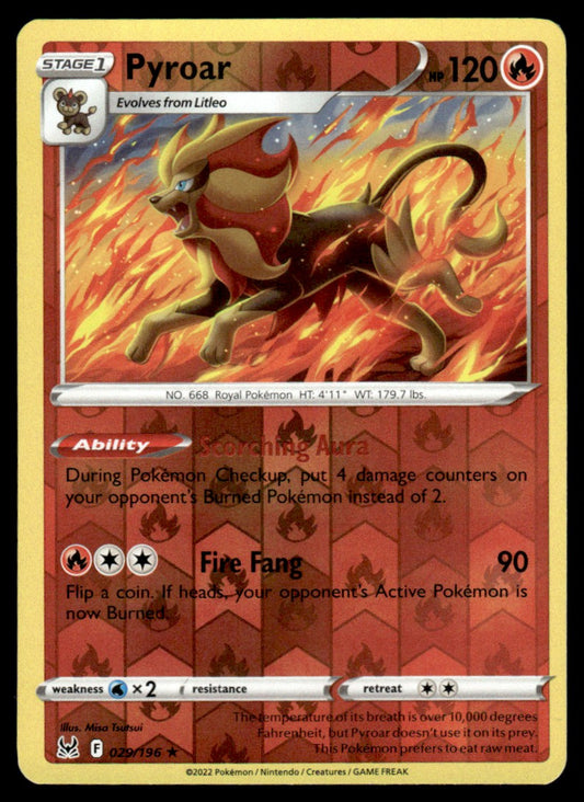Pyroar 029/196 Reverse - Lost Origin - Sword & Shield