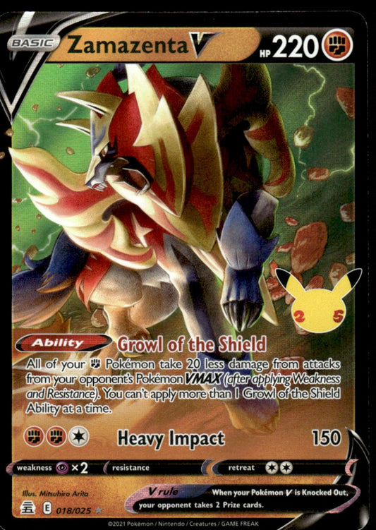 Zamazenta V 018/025 - Celebrations - Sword & Shield