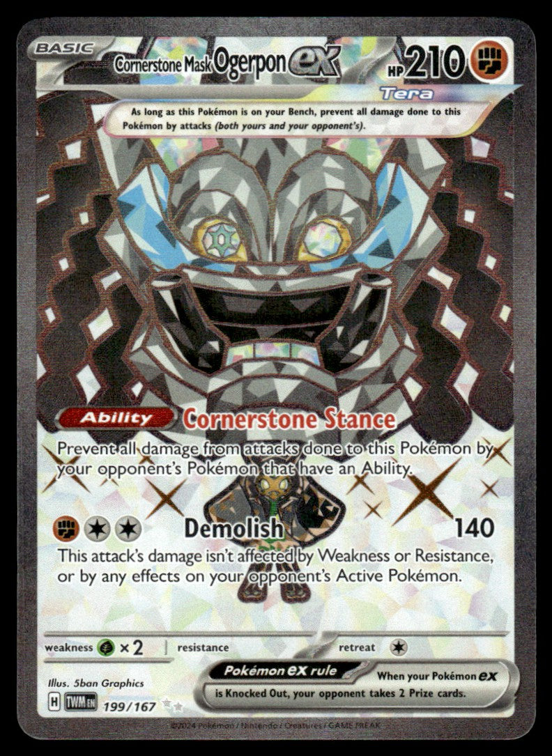 Cornerstone Mask Ogerpon ex 199/167 - Twilight Masquerade - Scarlet & Violet