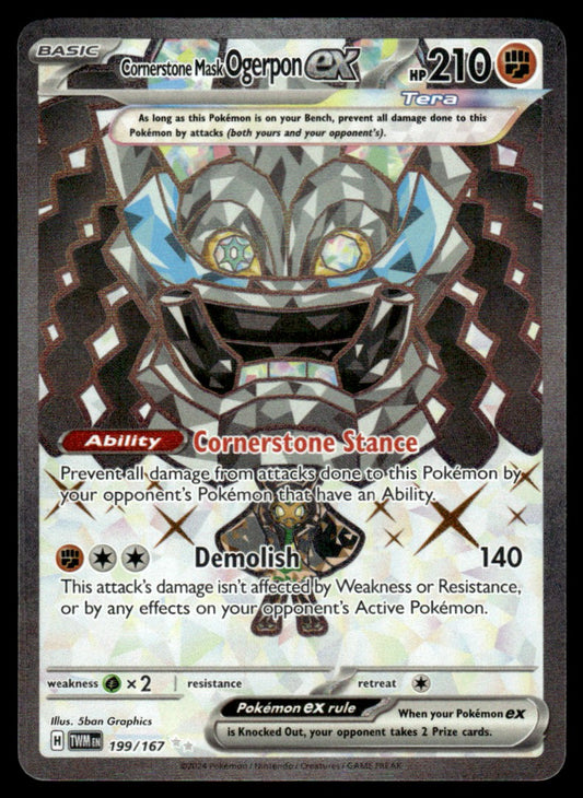 Cornerstone Mask Ogerpon ex 199/167 - Twilight Masquerade - Scarlet & Violet